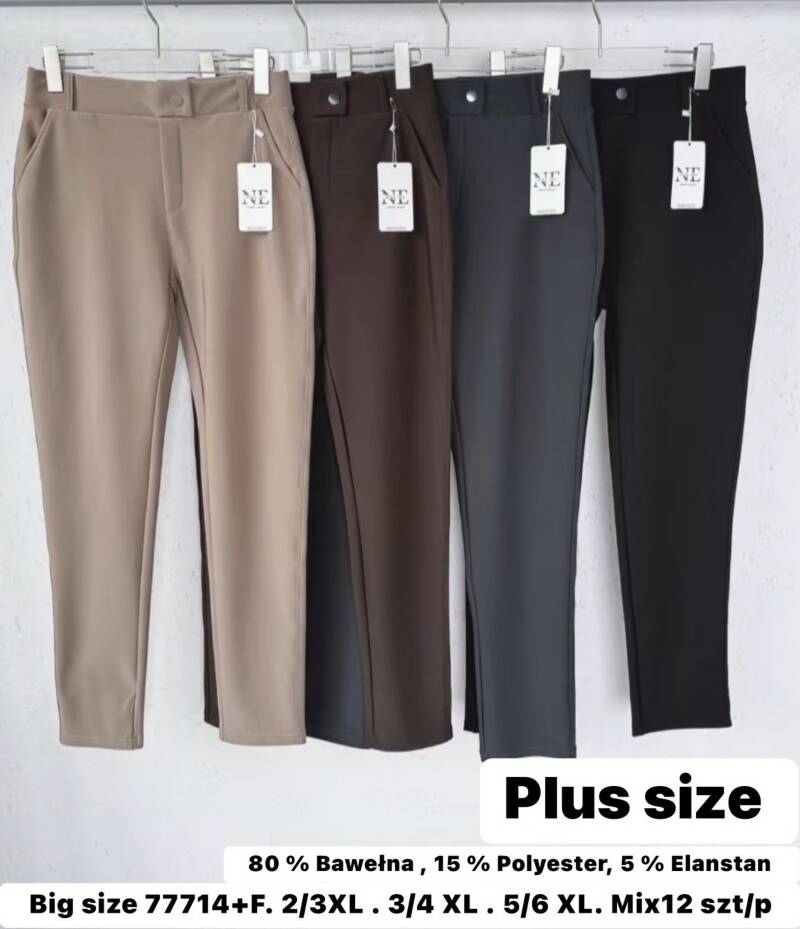 Spodnie duże rozmiary damskie Roz 2XL-6XL, Mix Kolor Paczka 12 szt